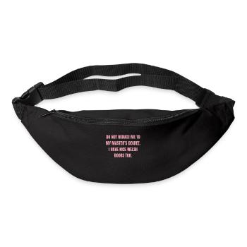 Master's degree from Welsh woman - Bum bag - black - Front