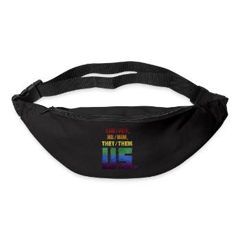 Sie/Sie, er/Ihm, Sie/Sie. Uns. - Gürteltasche - Schwarz - Vorne