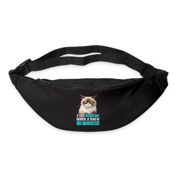 Je suis magnifique normal je tiens de ma - Sac banane - noir - Devant