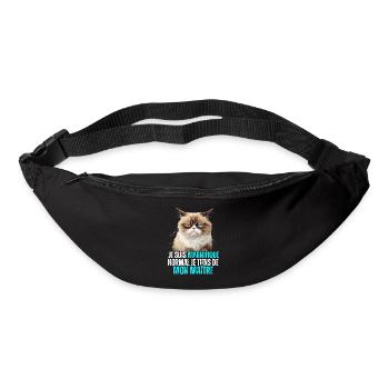 Je suis magnifique normal je tiens de mon maître - Sac banane - noir - Devant