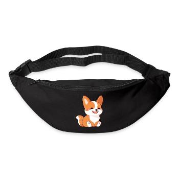 Was geht Corgi - Gürteltasche - Schwarz - Vorne