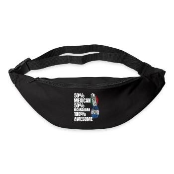 Basketball & Tacos Baseball Tacos Geschenk - Gürteltasche - Schwarz - Vorne