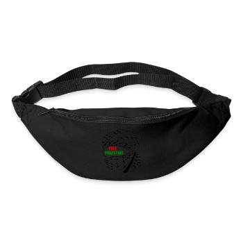 Free palestine - Sac banane - noir - Devant