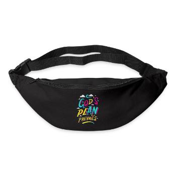 Le plan de Dieu l’emporte : le message chrétien - Sac banane - noir - Devant