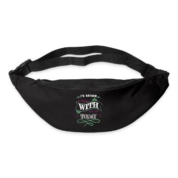 birthday present bday aw cat lover bow tie anti - Bum bag - black - Front