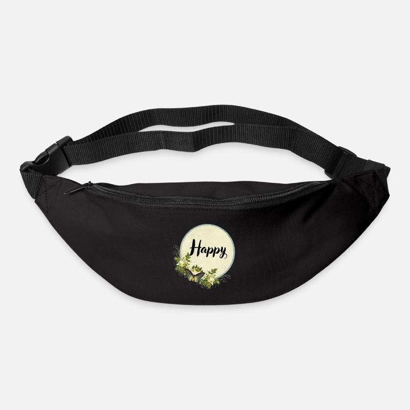 Happy Butterfly - Gürteltasche - Schwarz
