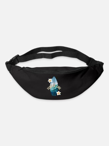 Fille surfeuse - Sac banane - noir