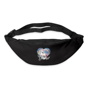 Rêveur - Licorne - Sac banane - noir - Devant