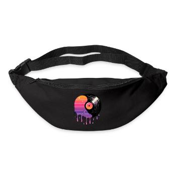 Disque vinyle cosmique - Sac banane - noir - Devant