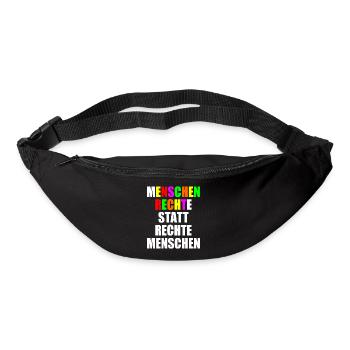 menschenrechte statt rechte menschen - Gürteltasche - Schwarz - Vorne