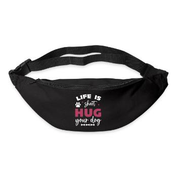 Life is Short, Hug Your Dog - Bum bag - black - Front