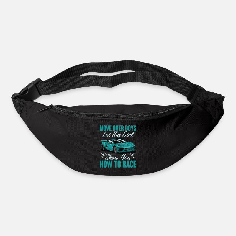 Move Over Boys Racing Queen Fast Car Lover Driving - Gürteltasche - Schwarz