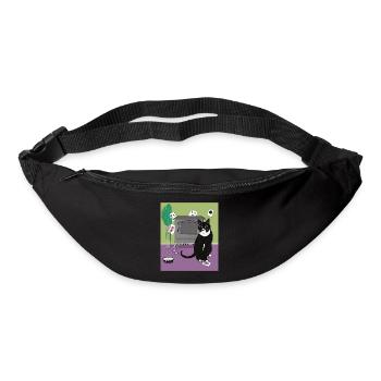 Katze Königin der Herzen. - Gürteltasche - Schwarz - Vorne