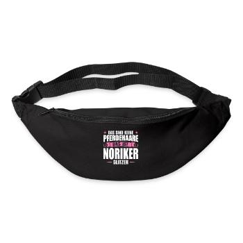 Noriker Pferd Reiter Geschenk - Gürteltasche - Schwarz - Vorne