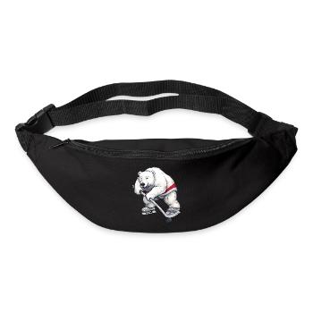 Conception de joueur de hockey sur glace Polar Bear - Sac banane - noir - Devant