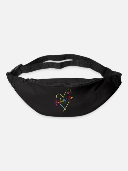 Kindergarten Herz - Gürteltasche - Schwarz