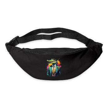 Crocodile in a suit - Bum bag - black - Front