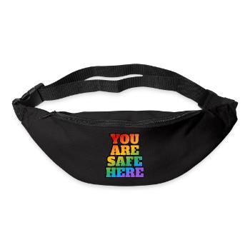 LGBT safe space You are safe here - Bum bag - black - Front