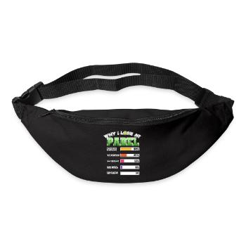 Padel Paddel Schläger Tennis Sport I Geschenk - Gürteltasche - Schwarz - Vorne