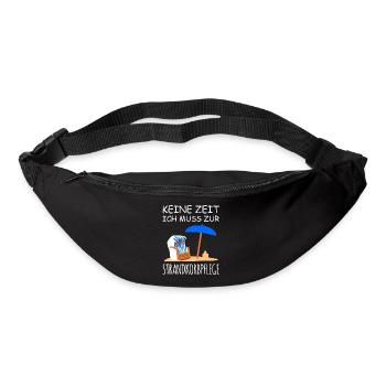 Vacances en chaise longue - Sac banane - noir - Devant