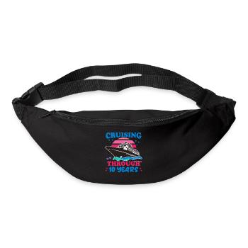 Kreuzfahrt durch den 10. Hochzeitstag - Gürteltasche - Schwarz - Vorne