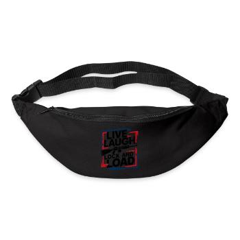 Power für Frauen – "Live Laugh Lock And Load" - Gürteltasche - Schwarz - Vorne