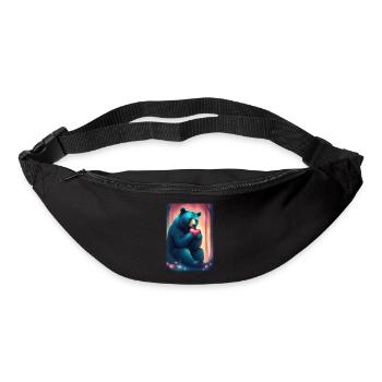 Maman ours - Sac banane - noir - Devant
