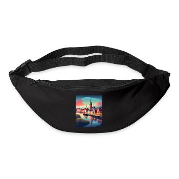 Une ville du Danemark - Sac banane - noir - Devant