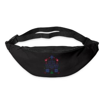 Familie, Weihnachten - Gürteltasche - Schwarz - Vorne