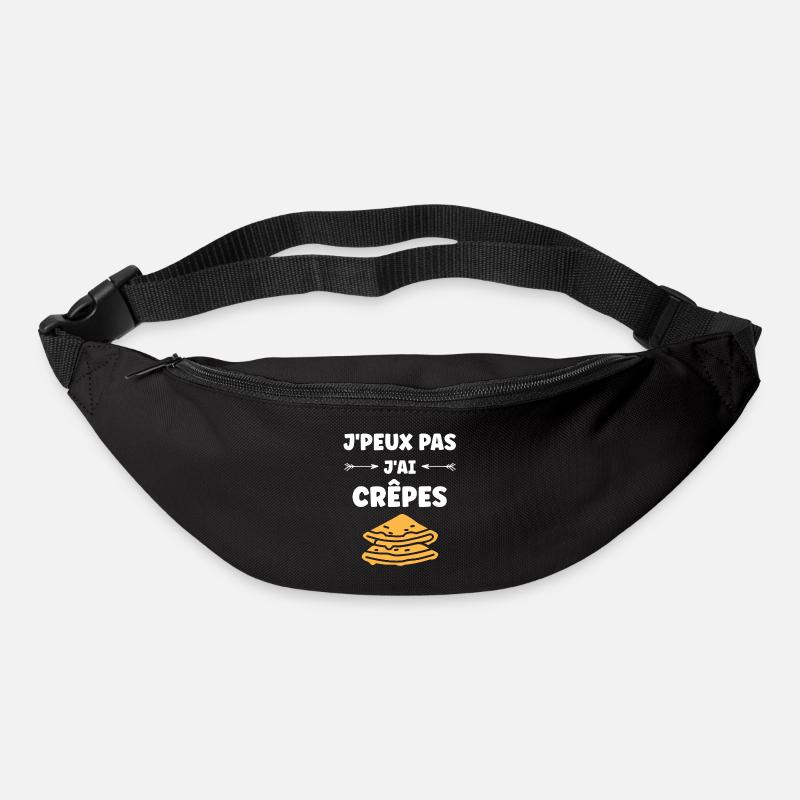 crêpe - Sac banane - noir