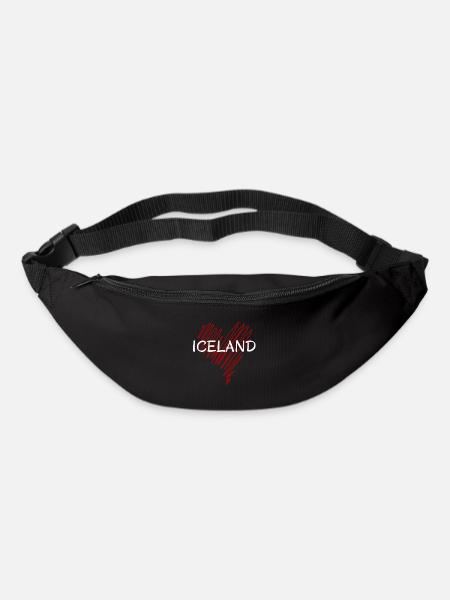 Ich liebe Island, stolzer Isländer - Gürteltasche - Schwarz