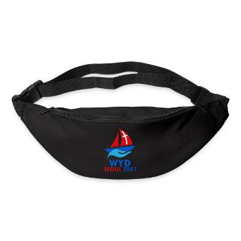 Journée Mondiale de la Jeunesse Séoul 2027 fan logo WYD GMG JMJ - Sac banane - noir - Devant