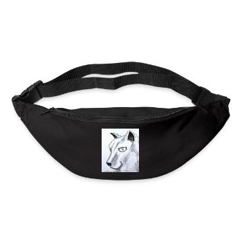 Katzenkopf Skizze im Bleistift - Gürteltasche - Schwarz - Vorne