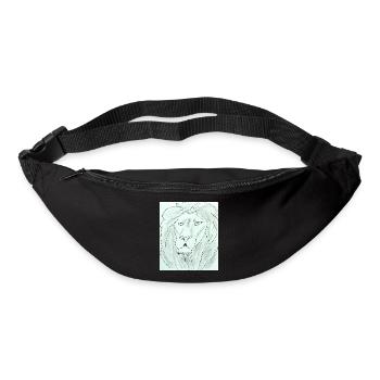 Löwenkopf Zeichnung Pur - Gürteltasche - Schwarz - Vorne