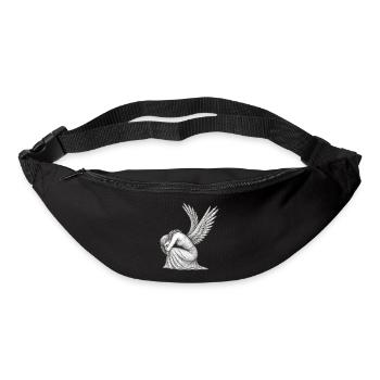 Dessin Fée triste - Sac banane - noir - Devant
