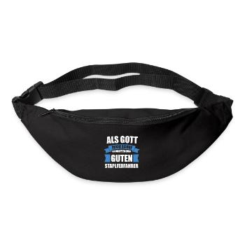 Stapler Staplerfahrer Geschenk - Gürteltasche - Schwarz - Vorne