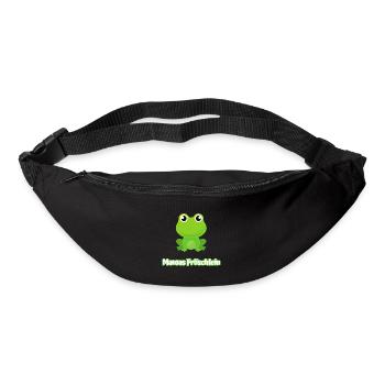 Mamas Fröschlein kleiner Frosch Tochter Sohn - Gürteltasche - Schwarz - Vorne