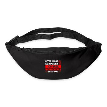 Schorle Pfälzer Weinschorle Geschenk - Gürteltasche - Schwarz - Vorne