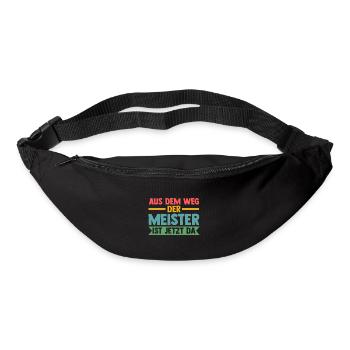 Meister Prüfung Meisterbrief Geschenk - Gürteltasche - Schwarz - Vorne
