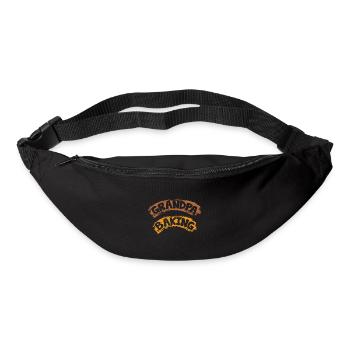 Grand-père fait de la pâtisserie - notre grand-père fait de la pâtisserie pour nous - Sac banane - noir - Devant