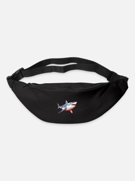 Weißer Hai - Gürteltasche - Schwarz