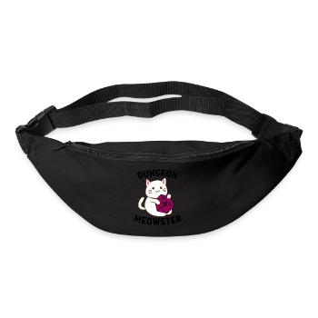 Dungeon meowster Rollenspiel Nerd Geek Geschenk - Gürteltasche - Schwarz - Vorne