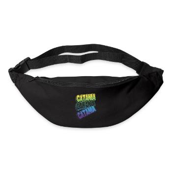 Catane Italie City Font Skyline Accueil - Sac banane - noir - Devant