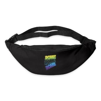 Rome Rome Italie City Font Skyline Accueil - Sac banane - noir - Devant