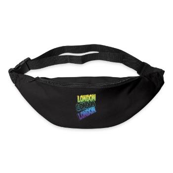 London England UK City Font Skyline Home - Bum bag - black - Front