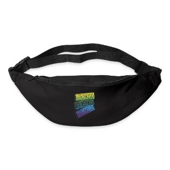 Braunschweig Germany City Font Skyline - Bum bag - black - Front