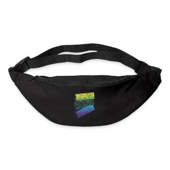 Bremerhaven Allemagne City Font Skyline - Sac banane - noir - Devant
