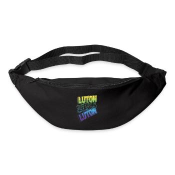 Luton Angleterre Royaume-Uni City Font Skyline Accueil - Sac banane - noir - Devant