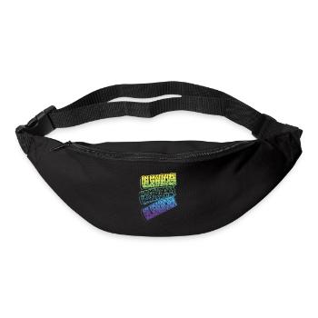 Gelsenkirchen Deutschland Stadt Schrift Skyline - Gürteltasche - Schwarz - Vorne