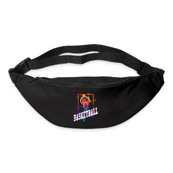 Basketball Basketballspieler Spieler Vintage Bunt - Gürteltasche - Schwarz - Vorne